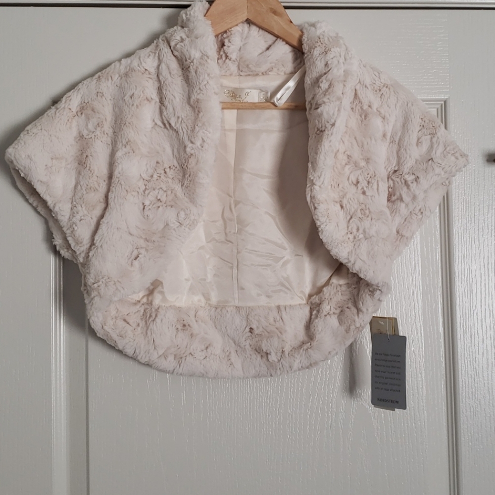 Eliza J faux fur shrug